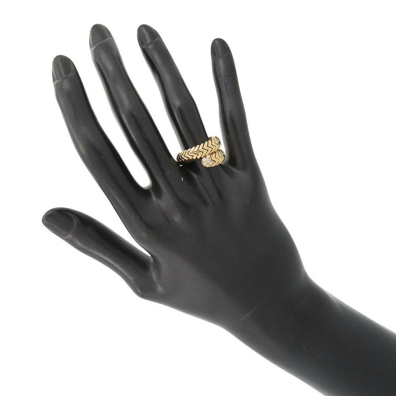 ブルガリ リング スピガ リング ダイヤモンド K18YGイエローゴールド リングサイズ約10号 BVLGARI 指輪
