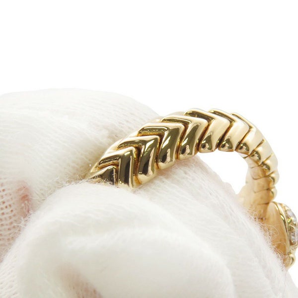 ブルガリ リング スピガ リング ダイヤモンド K18YGイエローゴールド リングサイズ約10号 BVLGARI 指輪