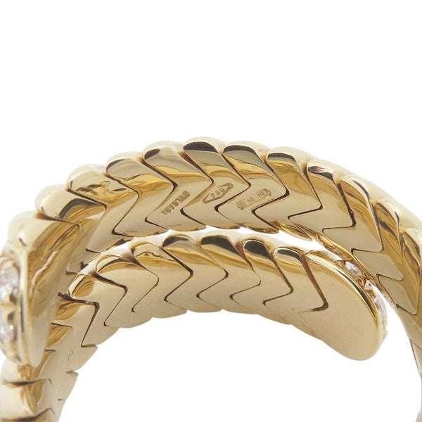 ブルガリ リング スピガ リング ダイヤモンド K18YGイエローゴールド リングサイズ約10号 BVLGARI 指輪
