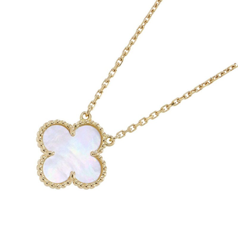 ヴァンクリーフ&アーペル ネックレス ヴィンテージ アルハンブラ ペンダント マザーオブパール K18YGイエローゴールド VCARA45900