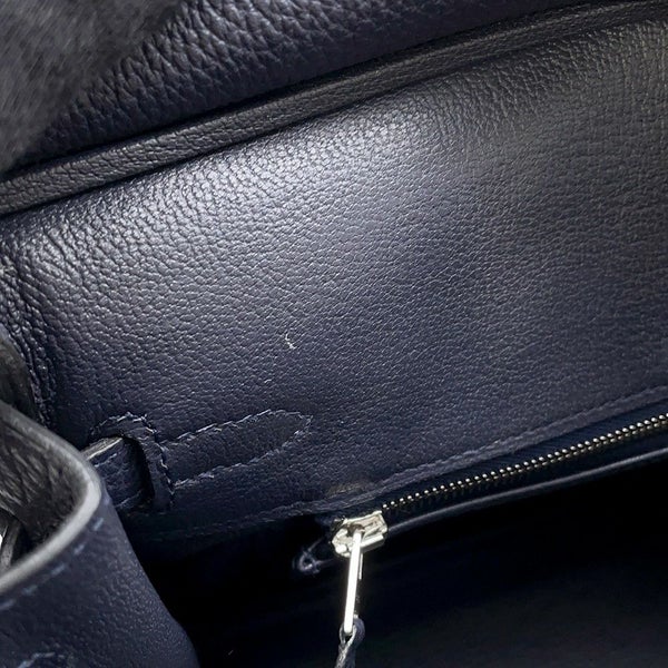 エルメス バーキン25 ブルーニュイ/シルバー金具 トゴ Z刻印 HERMES Birkin ハンドバッグ
