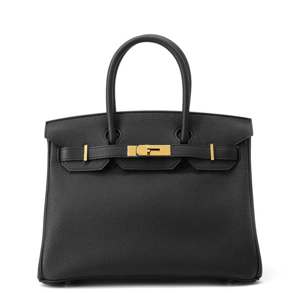エルメス バーキン30 ブラック/ゴールド金具 トゴ C刻印 HERMES Birkin ハンドバッグ 黒