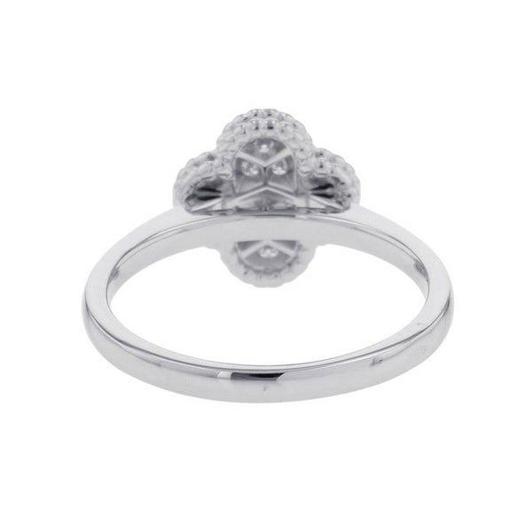 ヴァンクリ リング スウィート アルハンブラ リング ダイヤ12P 計0.08ct K18WG リングサイズ47 VCARO85800