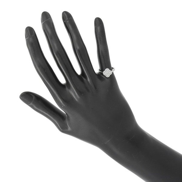 ヴァンクリ リング スウィート アルハンブラ リング ダイヤ12P 計0.08ct K18WG リングサイズ47 VCARO85800