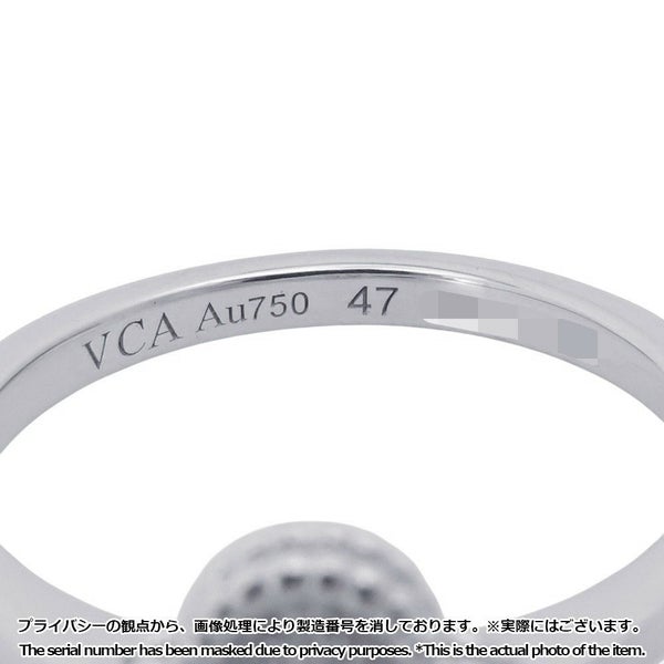 ヴァンクリ リング スウィート アルハンブラ リング ダイヤ12P 計0.08ct K18WG リングサイズ47 VCARO85800