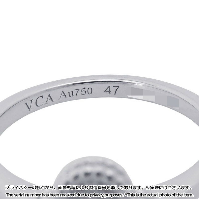 ヴァンクリ リング スウィート アルハンブラ リング ダイヤ12P 計0.08ct K18WG リングサイズ47 VCARO85800