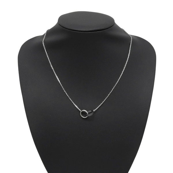 カルティエ ネックレス ベビーラブ LOVE ダイヤモンド ネックレスブラックセラミック/K18WG B7058100