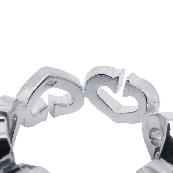 カルティエ リング Cハート フルダイヤ リング ダイヤモンド K18WG リングサイズ49 B4043800 Cartier 指輪