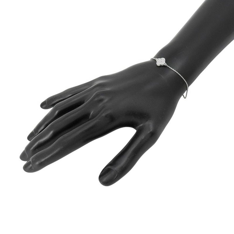 ヴァンクリーフ＆アーペル ブレスレット スウィート アルハンブラ 1モチーフ ダイヤ 12P 計0.08ct K18WG VCARO85600