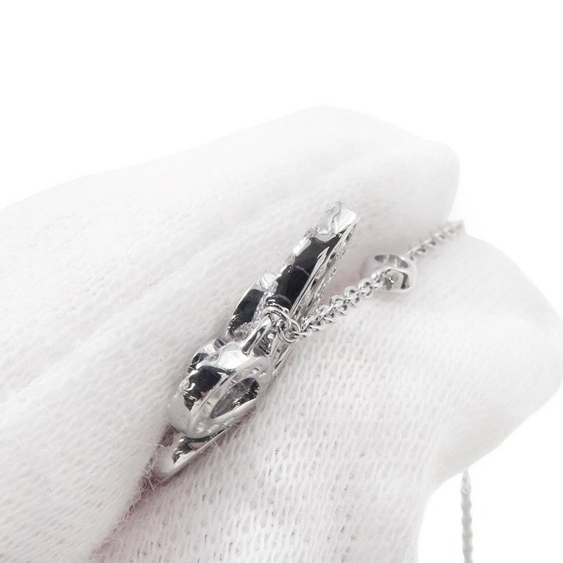 グラフ ネックレス ダブル バタフライ シルエット ダイヤモンド ペンダント ダイヤ計0.53ct K18WG RGP745