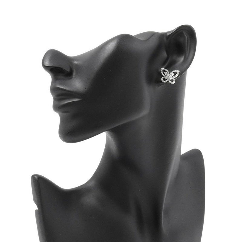 グラフ ピアス バタフライ シルエット ダイヤモンド ミニ スタッド イヤリング ダイヤ 計0.75ct RGE1574
