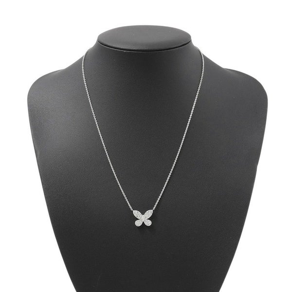 グラフ ネックレス パヴェ バタフライ ダイヤモンド ミニ ペンダント ダイヤ 計約0.55ct K18WGホワイトゴールド RGP550