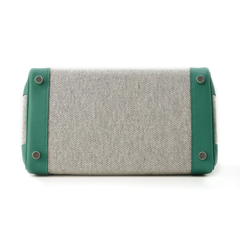 エルメス バーキン25 エクリュ/ヴェールヴェルティゴ/シルバー金具 トワルアッシュ/スイフト W刻印HERMES Birkin