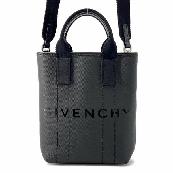 ジバンシー ハンドバッグ Gエッセンシャルズ スモール ロゴ BKU03SK1PH GIVENCHY メンズ 黒