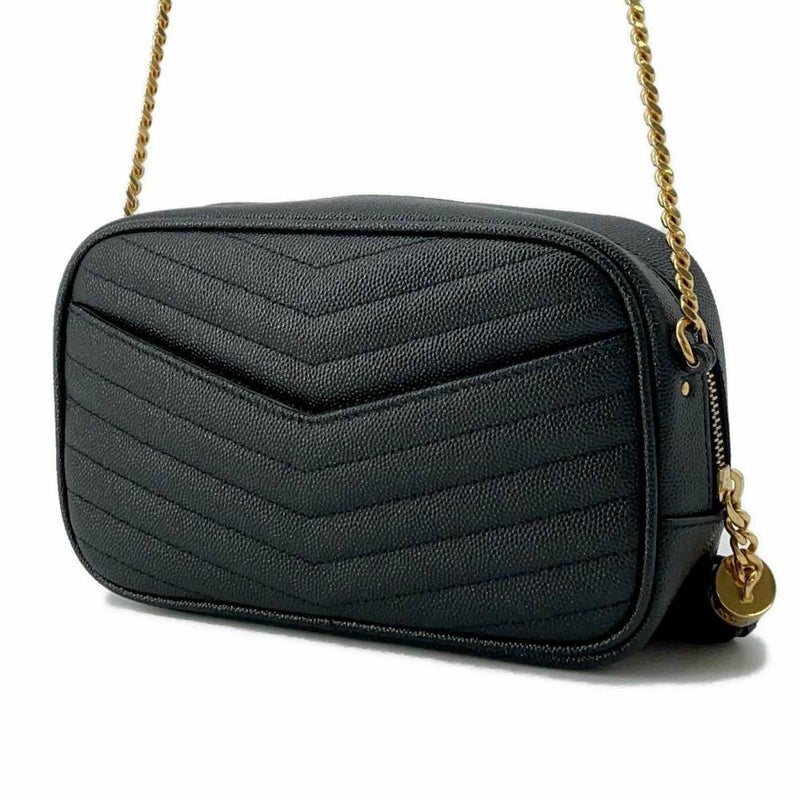 サンローランパリ チェーンショルダーバッグ ルー LOU 612579 SAINT LAURENT PARIS ミニバッグ 黒