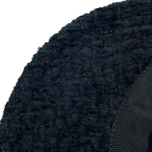 シャネル キャップ ツイード ココマーク サイズM AA8562 CHANEL 帽子 黒