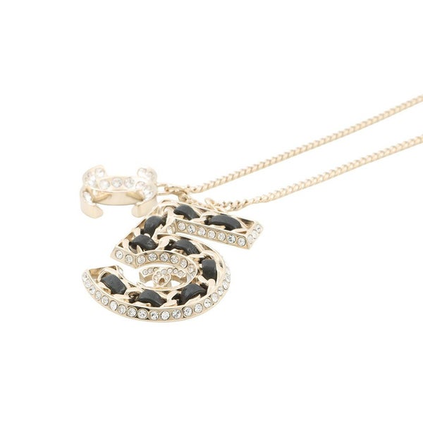 シャネル ネックレス ココマーク No.5 ラインストーン レザー B23P CHANEL アクセサリー