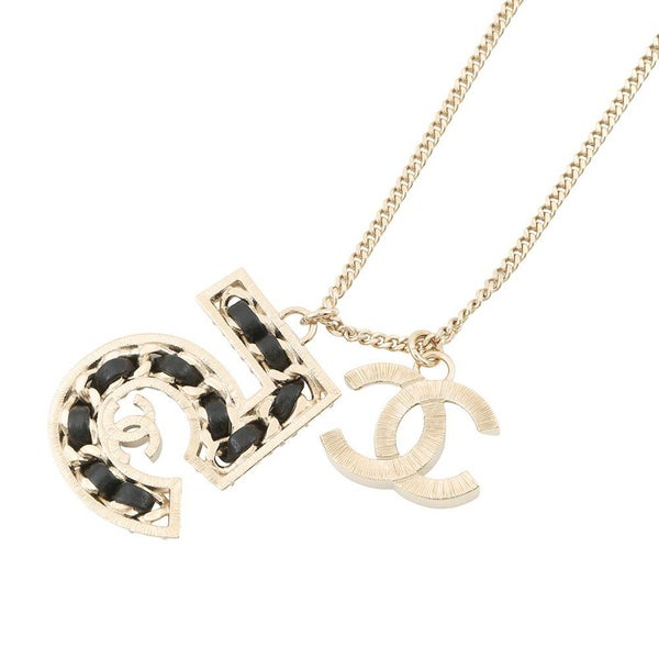 シャネル ネックレス ココマーク No.5 ラインストーン レザー B23P CHANEL アクセサリー