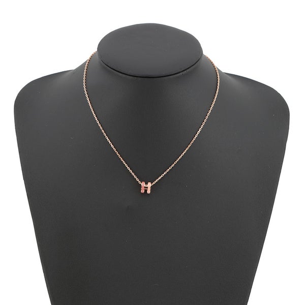 エルメス ネックレス ミニ・ポップアッシュ ロカバール ビューティー ピンク/ピンクゴールド金具 HERMES アクセサリー