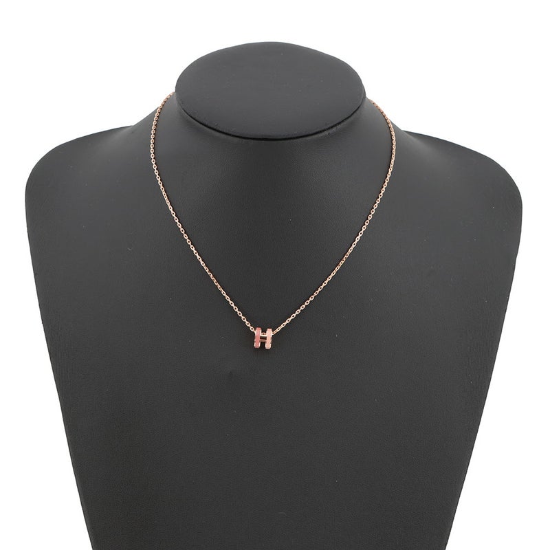 エルメス ネックレス ミニ・ポップアッシュ ロカバール ビューティー ピンク/ピンクゴールド金具 HERMES アクセサリー
