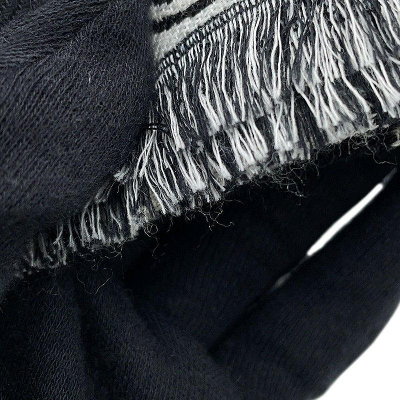 シャネル ストール ココマーク カメリア ウール CHANEL アパレル マフラー 白 黒