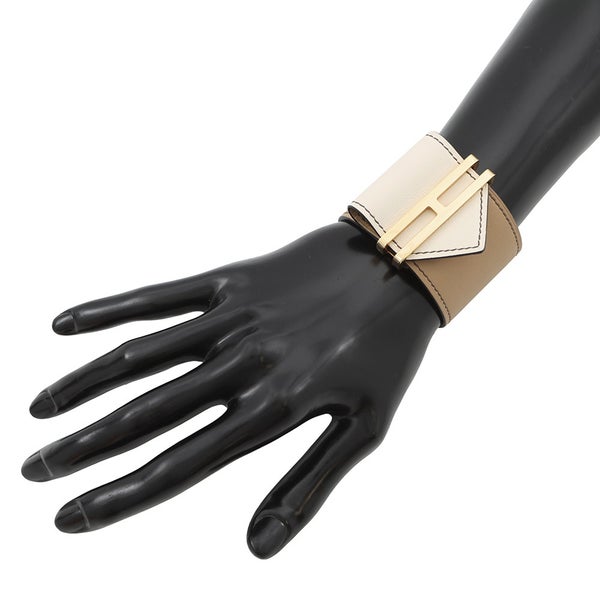 エルメス ブレスレット エラン ナタ/チャイ/ゴールド金具 スイフト U刻印 サイズT2 HERMES アクセサリー