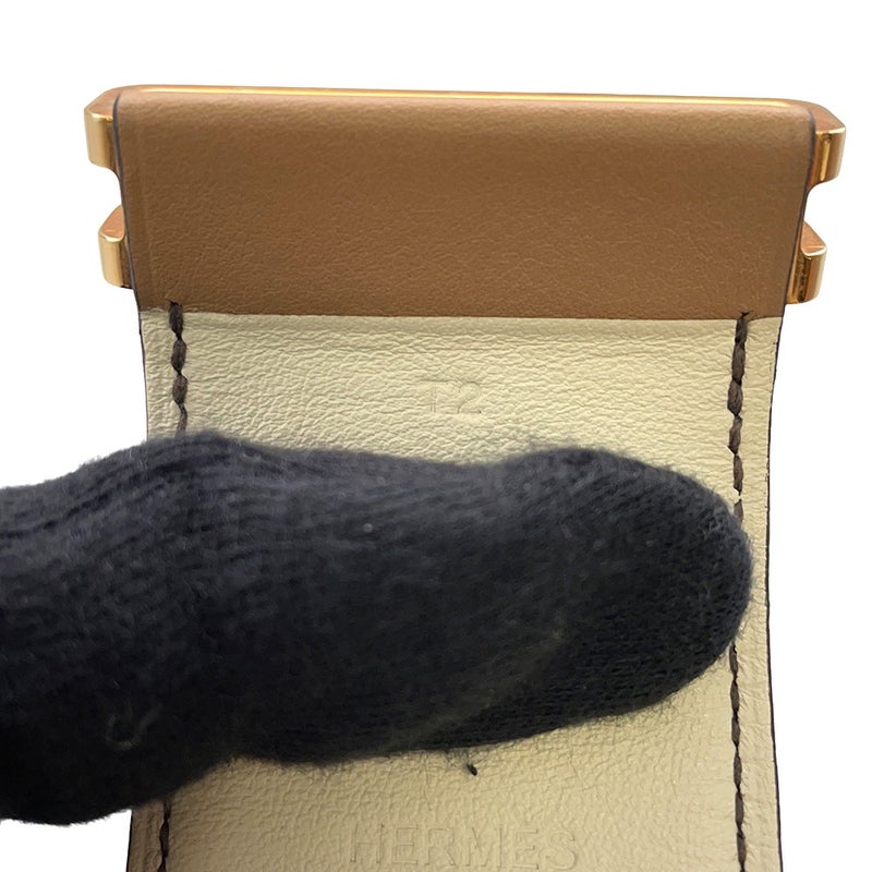 エルメス ブレスレット エラン ナタ/チャイ/ゴールド金具 スイフト U刻印 サイズT2 HERMES アクセサリー