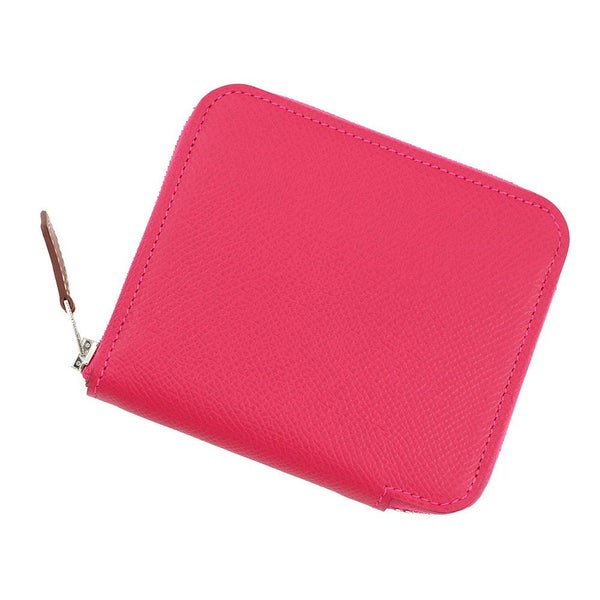 エルメス コインケース アザップコンパクト シルクイン フランボワーズ/シルバー金具 エプソン Z刻印