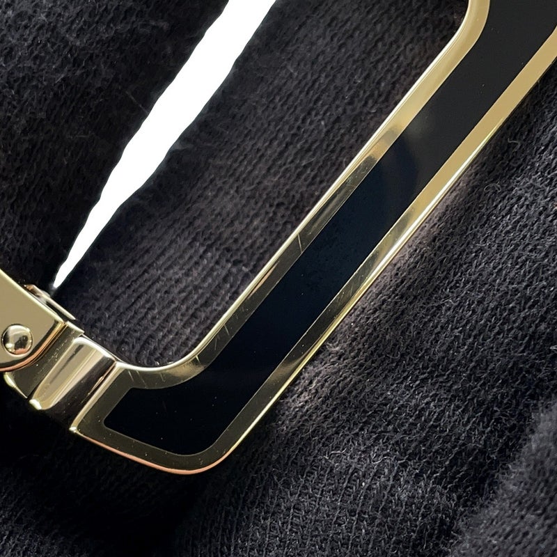 エルメス グローブホルダー イデアル ブラック/シャンパンゴールド金具 メタル HERMES 手袋ホルダー 黒