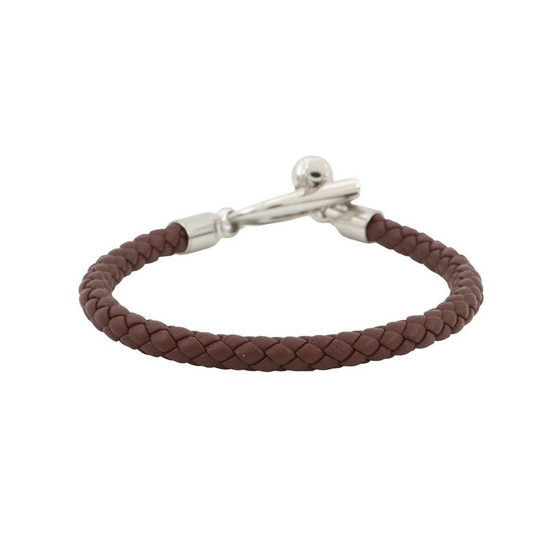 エルメス ブレスレット エトリエ ブラウン/シルバー金具 スイフト サイズT4 HERMES アクセサリー