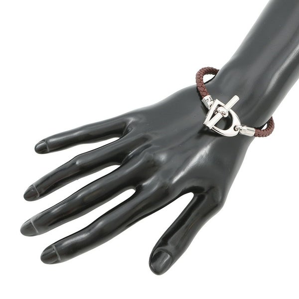 エルメス ブレスレット エトリエ ブラウン/シルバー金具 スイフト サイズT4 HERMES アクセサリー