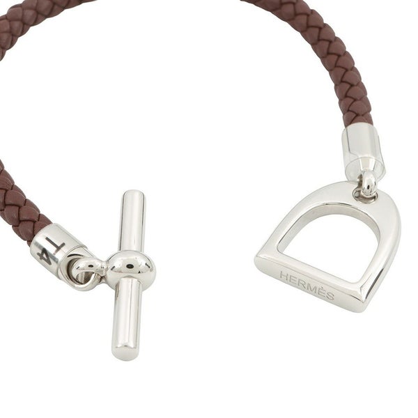 エルメス ブレスレット エトリエ ブラウン/シルバー金具 スイフト サイズT4 HERMES アクセサリー