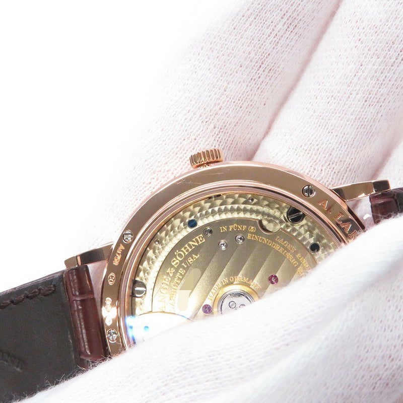 ランゲ＆ゾーネ サクソニア 380.032 A.LANGE&ZOHNE K18PGピンクゴールド 腕時計 ウォッチ シルバー文字盤