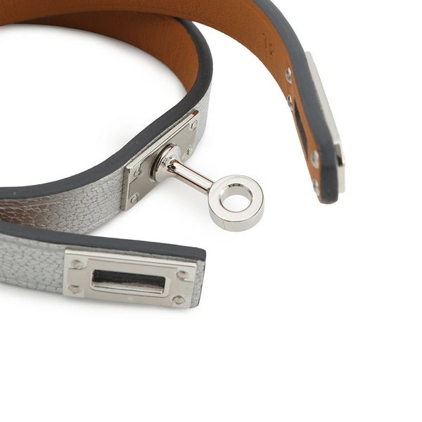 エルメス ブレスレット ケリー ドゥブルトゥール アルジャン/シルバー金具 シェブルシャムキラ K刻印 サイズT2 アクセサリー