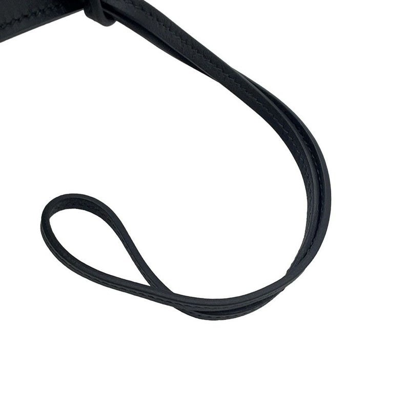 ルメス カードケース エルメスナップ カードケース ブラック/シルバー金具 スイフト W刻印 HERMES 名刺入れ 黒