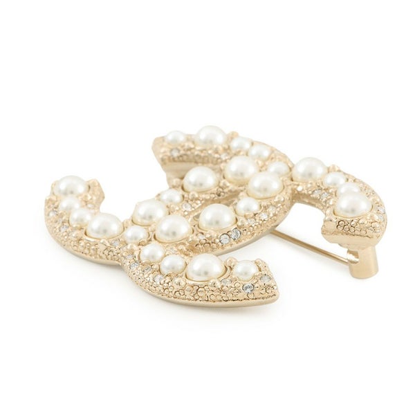 シャネル ブローチ ココマーク メタル フェイクパール ラインストーン F23V A64762 CHANEL アクセサリー