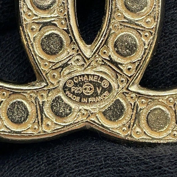 シャネル ブローチ ココマーク メタル フェイクパール ラインストーン F23V A64762 CHANEL アクセサリー