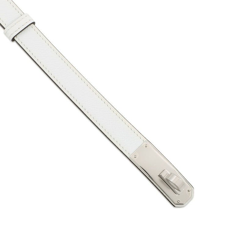 エルメス ケリーベルト18 ニューホワイト/シルバー金具 エプソン W刻印 HERMES べルト 白