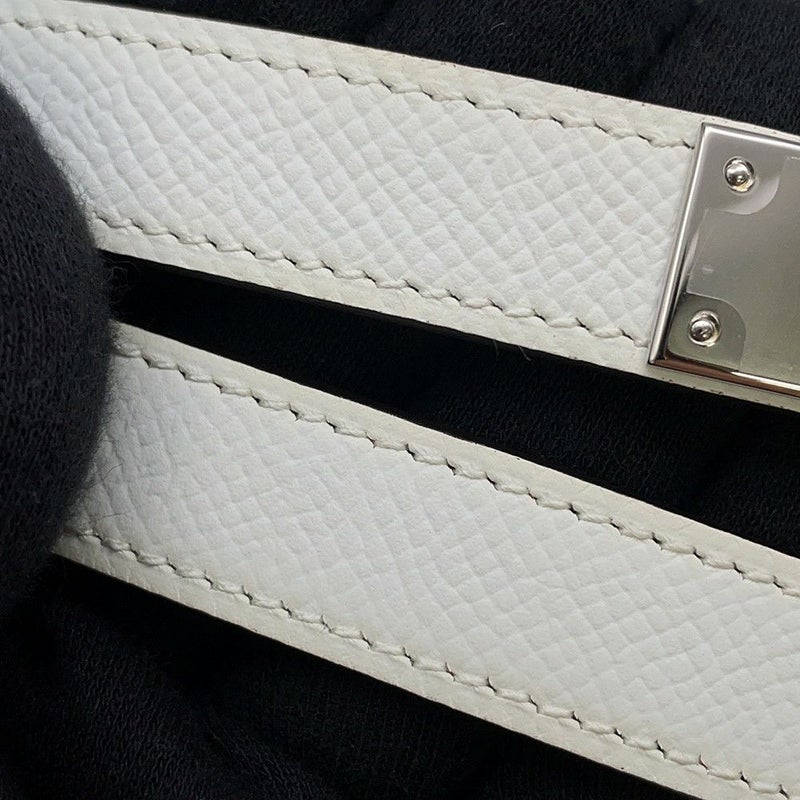 エルメス ケリーベルト18 ニューホワイト/シルバー金具 エプソン W刻印 HERMES べルト 白