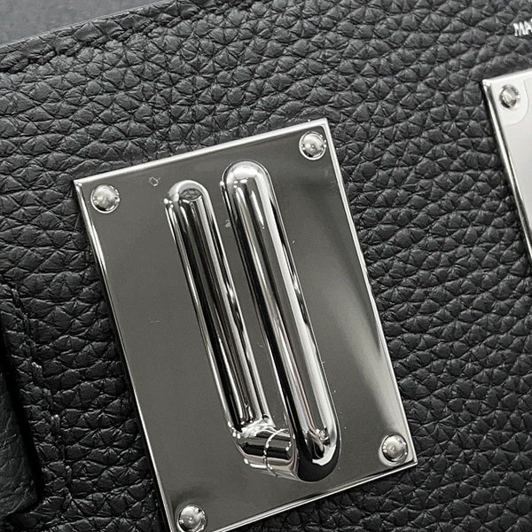 エルメス ボディバッグ ケリー アッカドPM ブラック/シルバー金具 トゴ B刻印 メンズ 黒