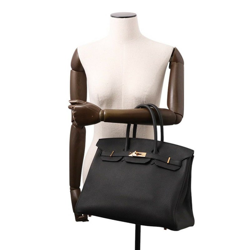 エルメス バーキン35 ブラック/ピンクゴールド金具 トゴ Y刻印 HERMES Birkin ハンドバッグ 黒