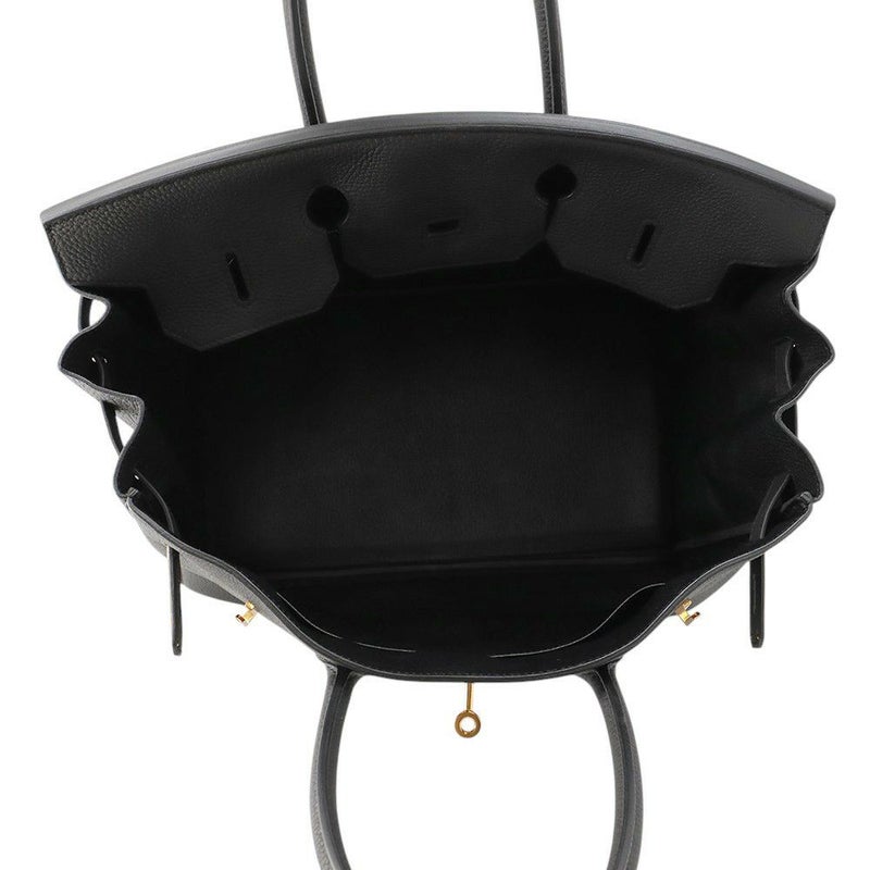 エルメス バーキン35 ブラック/ピンクゴールド金具 トゴ Y刻印 HERMES Birkin ハンドバッグ 黒