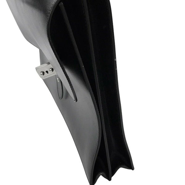 エルメス ブリーフケース サック・ア・デペッシュ41 ブラック/シルバー金具 ボックスカーフ D刻印 メンズ 黒