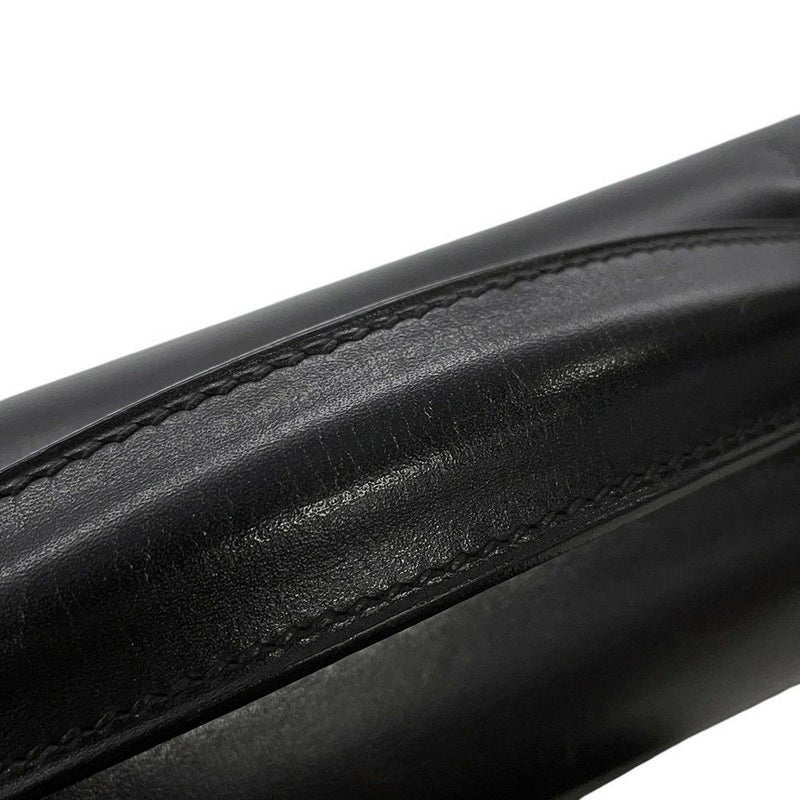 エルメス ブリーフケース サック・ア・デペッシュ41 ブラック/シルバー金具 ボックスカーフ D刻印 メンズ 黒