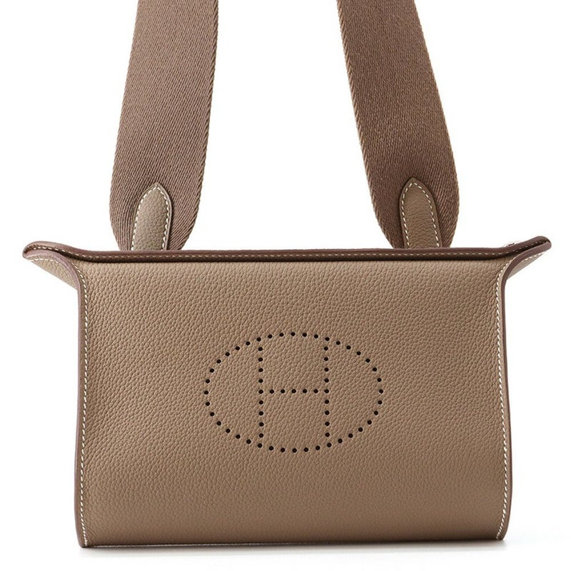 エルメス ショルダーバッグ ヴィドポッシュ エトゥープ/シルバー金具 トゴ W刻印 HERMES バッグ