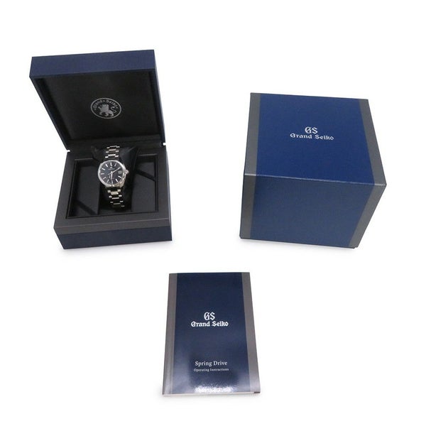 セイコー グランドセイコー スプリングドライブ デイト SBGA375 SEIKO 腕時計 ネイビー文字盤