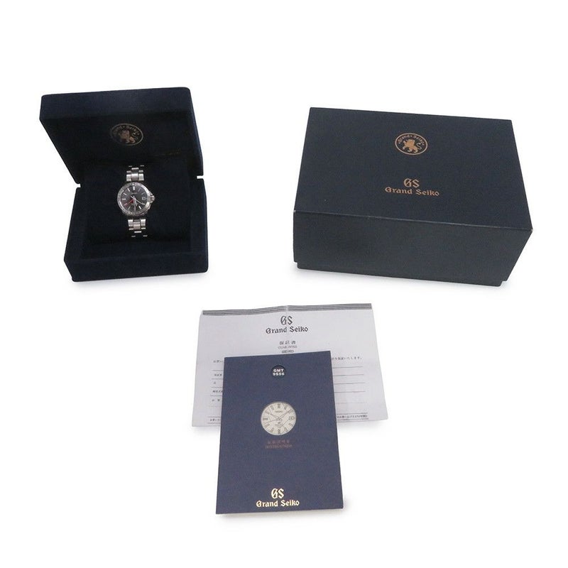 セイコー グランドセイコー メカニカル GMT マスターショップ限定 SBGM001 SEIKO 腕時計 黒文字盤