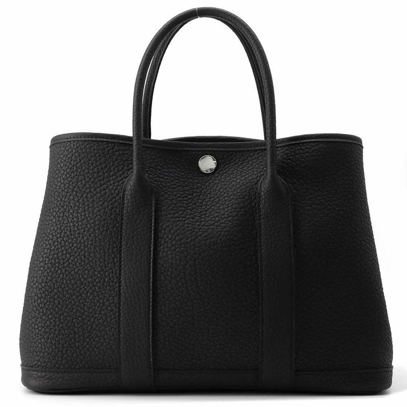 エルメス トートバッグ ガーデンパーティTPM ブラック/シルバー金具 ネゴンダ W刻印