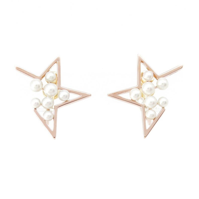 タサキ イヤリング アブストラクト スター 真珠 パール K18PGピンクゴールド/K18YGイエローゴールド/サクラゴールド