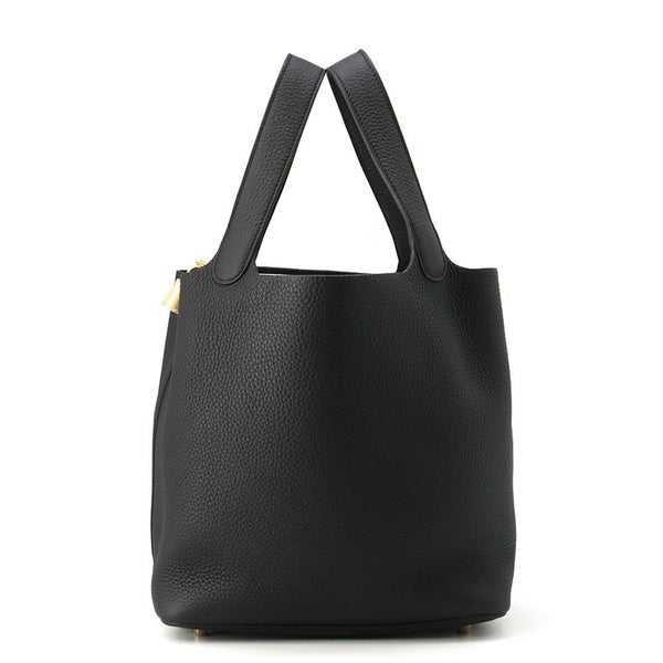 エルメス ハンドバッグ ピコタンロックMM ブラック/ゴールド金具 トリヨンクレマンス K刻印 黒